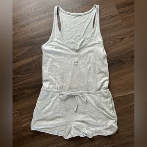 Gap Size M Gray Racerback Romper with Drawstring - Bridesmaid